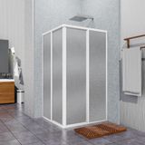 Tekno Duş Sistemleri Beyaz Kare Duşakabin 100X100 H:180 Alüminyum Malzeme Mika Cam ile Modern Tasarım - 100X100CM