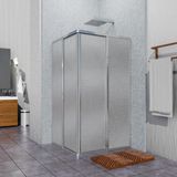 Tekno Duş Sistemleri Gümüş Kare Plastik Mika Duşakabin 110X110 H:180 - 110X110CM