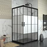 Tekno Duşakabin Black Rigel 6 mm Karolajlı Kumlama Dikdörtgen Duşakabin - 90 x 110
