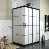 Tekno Duşakabin Black Rigel 6 mm Karolajlı Kumlamalı Dikdörtgen Duşakabin - 90 x 110
