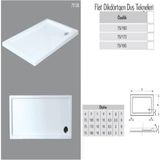Tekno Duşakabin Dikdörtgen Flat H:5 cm Duş Teknesi