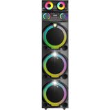 Tekno Gökhan GD-3127 Dijital LED Göstergeli Mikrofonlu Rgb Tws Üçlü 12 Inç Stereo Bass Kablosuz Karaoke Hoparlör - Siyah