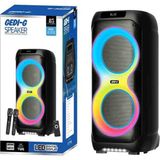 Tekno Gökhan Gedı G LT-2131 Çift 8” Woofer Bluetooth Rgb Işıklı Karaoke Hoparlör - Siyah