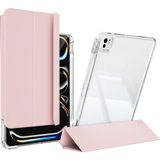 Tekno Grup apple iPad Pro 13 2025 M5 Kılıf Magnetik Ayrılabilen Airbagli Zore Sliding Tablet Kılıfı - Pembe A