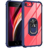 Tekno Grup Apple iPhone Se 2022 Kılıf Korumalı Yüzüklü Standlı Mola Kapak + Cam Ekran Koruyucu - Lacivert