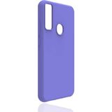 Tekno Grup General Mobile 20 Pro Kılıf Mat Esnek Biye Silikon Kılıf-Lila + Cam Ekran Koruyucu - general mobile gm 20 pro