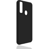 Tekno Grup General Mobile 20 Pro Kılıf Mat Esnek Biye Silikon Kılıf-Siyah + Cam Ekran Koruyucu - general mobile gm 20 pro