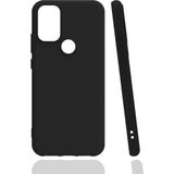 Tekno Grup General Mobile 21 Plus Kılıf Mat Esnek Biye Silikon Kılıf-Siyah + Cam Ekran Koruyucu - general mobile gm 21 plus