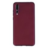 Tekno Grup Huawei P20 Pro Mat Premium Silikon Kılıf - Bordo + Cam Ekran Koruyucu