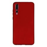 Tekno Grup Huawei P20 Pro Mat Premium Silikon Kılıf - Kırmızı + Cam Ekran Koruyucu
