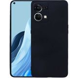 Tekno Grup Oppo Reno 7 4g Kılıf Mat Premium Silikon Kılıf + Cam Ekran Koruyucu - Siyah