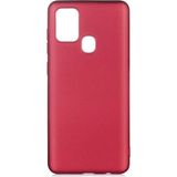 Tekno Grup Samsung Galaxy A21S Mat Premium Bordo Silikon Cep Telefonu Kılıf