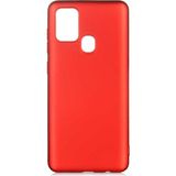 Tekno Grup Samsung Galaxy A21S Mat Premium Kırmızı Silikon Cep Telefonu Kılıf