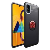 Tekno Grup Samsung Galaxy A71 Ultra Korumalı Yüzüklü Manyetik Ravel Siyah Kırmızı Cam Ekran Koruyucu