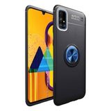 Tekno Grup Samsung Galaxy A71 Ultra Korumalı Yüzüklü Manyetik Ravel Siyah Mavi Cam Ekran Koruyucu