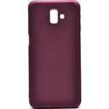 Tekno Grup Samsung Galaxy J6 Plus Mat Premium Bordo Silikon Kılıf