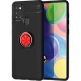 Tekno Grup Samsung Galaxy M31 Ultra Korumalı Yüzüklü Manyetik Ravel Siyah Kırmızı Silikon Cep Telefonu Kılıf
