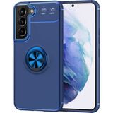 Tekno Grup Samsung Galaxy S22 Plus Kılıf Ultra Korumalı Yüzüklü Manyetik Ravel Silikon + Tam Kaplayan 5d Ekran Koruyucu - Lacivert