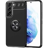Tekno Grup Samsung Galaxy S22 Plus Kılıf Ultra Korumalı Yüzüklü Manyetik Ravel Silikon + Tam Kaplayan 5d Ekran Koruyucu - Siyah