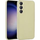 Tekno Grup Samsung Galaxy S24 Plus Kılıf Kamera Korumalı Mat Premium Silikon-Gold + Nano Ekran Koruyucu
