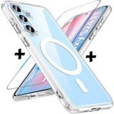 Tekno Grup Samsung Galaxy S24 Plus Şeffaf Mika Magsafe Kılıf + Premium Esd Ekran Koruyucu + Kamera Koruyucu Derin Mor