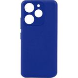 Tekno Grup Tecno Spark 10 Pro Kılıf Mat Esnek Biye Silikon Kılıf-Mavi + Cam Ekran Koruyucu