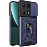 Tekno Grup Xiaomi Redmi Note 13 Pro 4g Kılıf Magnetik Stand Olabilen Kamera Korumalı Vega Kapak - Lacivert + Cam Ekran Koruyucu