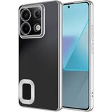 Tekno Grup Xiaomi Redmi Note 13 Pro 5g Kılıf Kamera Korumalı Logo Gösteren Omega Kapak + Cam Ekran Koruyucu - Gümüş