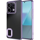 Tekno Grup Xiaomi Redmi Note 13 Pro 5g Kılıf Kamera Korumalı Logo Gösteren Omega Kapak + Cam Ekran Koruyucu - Lila