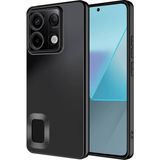 Tekno Grup Xiaomi Redmi Note 13 Pro 5g Kılıf Kamera Korumalı Logo Gösteren Omega Kapak + Cam Ekran Koruyucu - Siyah