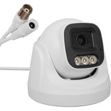 Tekno Hediye Plato PL-37711 2mp Ahd Dome Güvenlik Kamerası 3.6mm Sesli Mikrofonlu Renkli Gece Görüş 3 Warm LED - Beyaz