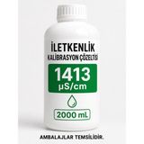 Tekno İstanbul 1413 µS/cm İletkenlik Ölçer EC Metre için Kalibrasyon Sıvısı Tampon Çözelti (2000 mL)