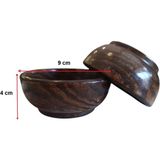 Tekno İstanbul 2 'li Parlak Ahşap Çerezlik (Derinlik: 4 cm Çap: 9 Cm)