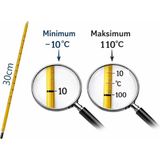 Tekno İstanbul Civalı Termometre - Kimya Termometresi - Cam Baget Termometre -10..110°C - 1 Adet
