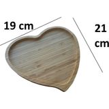 Tekno İstanbul Doğal Bambu Kalpli Çerezlik (19X21CM)