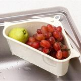Tekno İstanbul Vantuzlu Üçgen Sebze Meyve Lavabo Raf Evye Süzgeç Sünger Tutucu Düzenleyici Mutfak Organizer