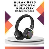 TEKNO Kablosuz Rgb Işıklı Katlanabilir Bluetooth Kulak Üstü Kulaklık
