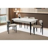 Tekno Polo Mdf Açılır Mutfak Masa Sandalye Takımı 90X160