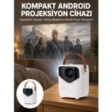 tekno Projeksiyon Ev Sineması Bluetooth 4k HD Kaliteli Görüntü Kumandalı Yeni Nesil 2026