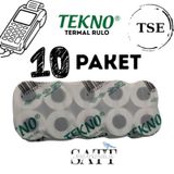 Tekno Rulo Yazarkasa Pos Rulosu 56x14 Mm 10 Paket 100'li Rulo