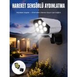 tekno Solar Bahçe Aydınlatması Hareket Sensörlü Uzaktan Kumandalı Kamera Görünümlü Yeni Ne