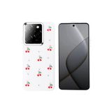 Tekno Tecno Spark 20 Pro 5G (KJ6) Kılıf Airbag Tasarımlı Simli Desenli Şeffaf Kutup Kapak Kiraz