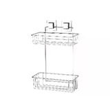 Tekno-Tel Easyfix Yapışkanlı 2 Katlı Kozmetik Banyo Rafı (3'Li Paket)