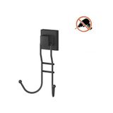 Tekno Tel Ef-236 Yapışkanlı Banyo 2 Li Askı Bornozluk Siyah