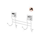 Tekno Tel Ef-252 Yapışkanlı Banyo 4 Lü Askı Bornozluk Krom