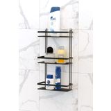 Tekno-Tel ES065 3 Katlı Siyah Banyo Rafı