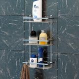 Tekno-Tel ES065H Lamalı Kancalı 3 Katlı Krom Banyo Rafı