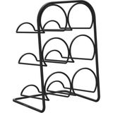 Tekno-tel METAL 6'LI ŞARAPLIK ŞİŞELİK MAT SİYAH MG026