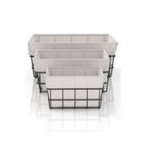 Tekno-tel Organizer Düzenleyici 3'Lü Bezli Sepet Set Siyah EG320