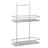 Tekno-Tel Paslanmaz Çelik 2 Katlı Askılı Krom Mutfak Rafı (4'Li Paket)